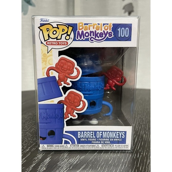 Funko Pop! Retro Toys Barrel of Monkeys #100, with Protective Cover - Picture 1 of 7